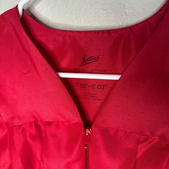 Jostens Red Graduation Cap and Gown 5’1-5’3 - Picture 3 of 4